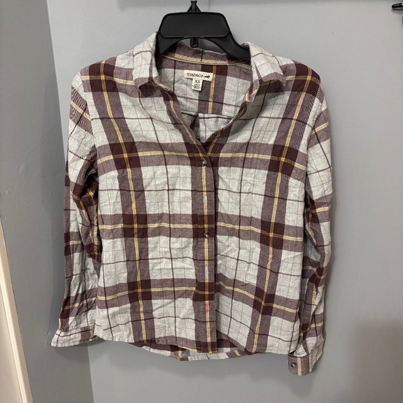 Toad&Co Flannel Womens XS Plaid Button Down Organic Cotton Long Sleeve Shirt - Picture 1 of 5
